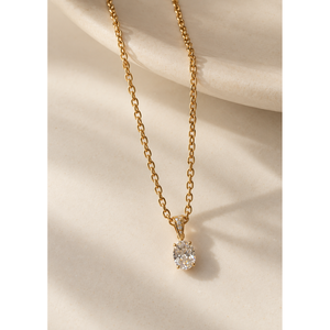 Oval Solitaire Link <b>Necklace</b>-Fashion Chains for Women - Product Image 3
