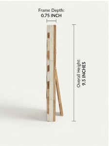 Cadre en MDF rectangulaire vertical, motif chevron fait main en résine, présentoir de table créatif - Product Image 3
