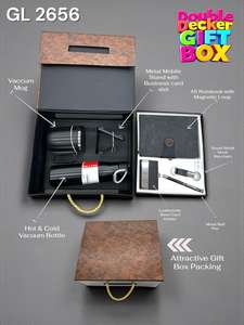 Coffret Cadeau d'Affaires Haut de Gamme : Porte-documents en Bois, Recharge de Stylo, Clé USB, Cadre Photo, Porte-clés, Support de Téléphone, Bouteille - Le Meilleur Cadeau d'Affaires - Product Image 4