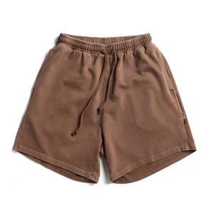 2025 nouveaux hommes décontracté en détresse solide Shorts séchage rapide respirant lavé mode ceinture élastique cordon taille basse rue - Product Image 3