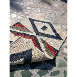 Tapis moderne personnalisé Tapis en laine et jute Tapis bohème Tapis d'appoint de couloir fait à la main - Product Image 2