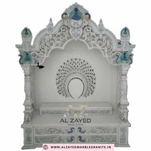 Mandir de mármol de diseño moderno hecho a mano de calidad superior para decoración del hogar escultura de templo hindú - Product Image 2