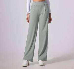 Pantalon large taille haute pour femme Taille XL Pantalon décontracté à séchage rapide pour Yoga Sports Gym Workout et Office-pour l'automne - Product Image 1