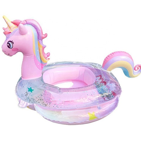 BS-s 70cm New Arrival Eco Friendly Unicorn Design Pvc Swimming Ring Ride on Pool Float for Adults and Kids