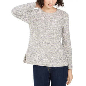 Maglione Vintage a Righe da Donna Style & Co, Stile Coreano Slim Fit, Traspirante, Sottile, con Chiusura a Zip, Taglia X-Large per l'Autunno - Product Image 1