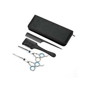 Kit de ciseaux de barbier professionnels 4 pièces en acier inoxydable durable de haute qualité pour la coupe et l'éclaircissement des cheveux - Modèle 2026 - Product Image 5