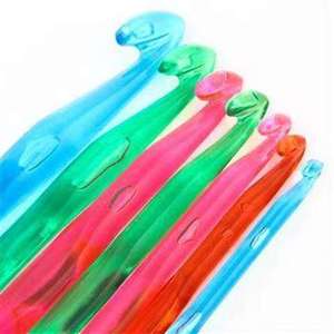 Crochet en bois ergonomique de style Simple fait à la main Portable personnalisé tricot résine époxy prix de gros - Product Image 4