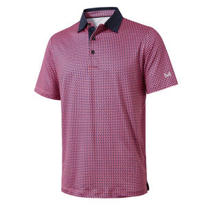 T-shirt de sport personnalisé en jersey 100 % polyester à séchage rapide pour homme, idéal pour le golf, avec impression numérique tricotée - Product Image 2