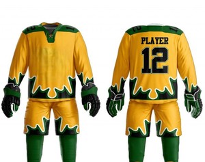 Uniforme de hockey sur glace pour hommes personnalisable de haute qualité Design respirant tendance avec technique de broderie - Product Image 3