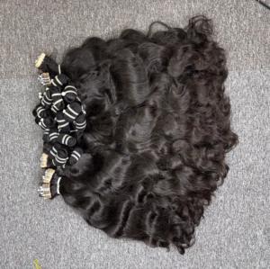 Venta al por mayor 100% Extensiones de cabello crudo vietnamita Máquina de ondas naturales Doble trama VQ Marca Todos los colores Adecuado 100g Paquete - Product Image 5