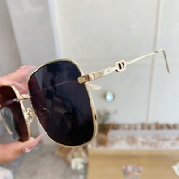 Nouvelle Collection 2026 Lunettes de Soleil Mode Luxe Hommes Femmes Verres Chaînes Branches Logo Personnalisé UV400 Monture Carrée Oversize