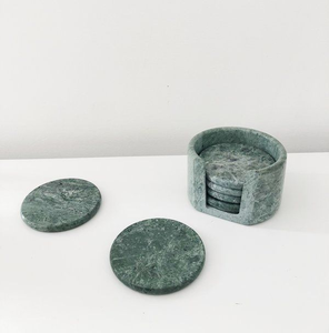 Posavasos de madera de mármol personalizado, regalos, posavasos de té y café usados, Soporte redondo, Decoración de mesa - Product Image 1