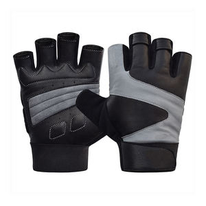Gants de fitness demi-doigts personnalisés pour hommes femmes gants de gymnastique d'haltérophilie sportive en cuir néoprène avec support de poignet étendu - Product Image 1