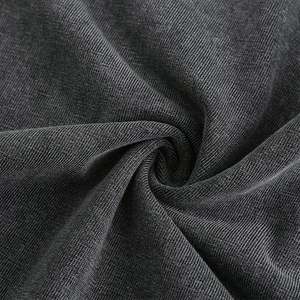 เสื้อยืดคอกลมแขนสั้นสีดำล้วนสำหรับผู้ชายเสื้อยืดทรงหลวมลำลองสีพื้น - Product Image 6