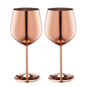 Copa de Metal de 350 ml y 500 ml con Recubrimiento de Oro Rosa, Plata, Oro y Cobre de Grado Alimenticio, Flauta para Champán, Copa de Vino Tinto de Acero Inoxidable - Product Image 1