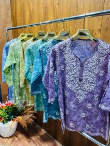 Nueva colección de verano de alta calidad Lucknowi Chikankari Kurti para mujer Aspecto elegante disponible a los mejores precios de la India - Product Image 6