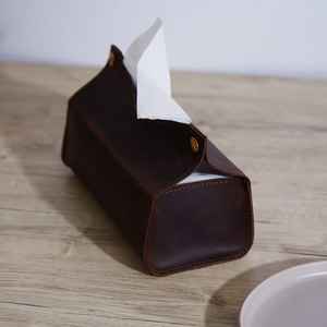 Vente en gros Boîte de papier de soie rectangulaire en cuir de table pour hôtel et maison Conteneur Boîtes à mouchoirs Porte-mouchoirs de luxe LBTC-0056B - Product Image 5