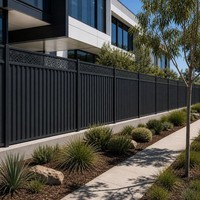 Clôture de jardin moderne en acier coloré de 2,4 mètres, panneau métallique étanche pour maison, villa, jardin, cour arrière, chantier de construction, installation facile