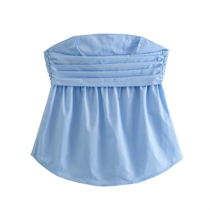 Femmes 2024 printemps nouveau sans couture tricoté Stretch popeline rétro sans manches Camisole respirant Chic haut - Product Image 3