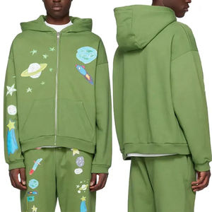 Alta calidad 100% algodón polar liso en blanco chándal con capucha y Jogger2 piezas conjunto para hombres con logotipo personalizado Color - Product Image 2