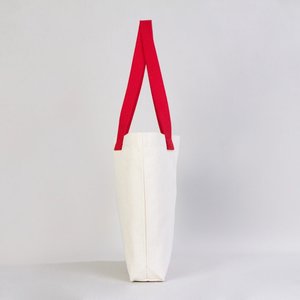 Modern 10 oz Cotton Canvas Tote <b>Bag</b> Red Woven Handles Eco-Friendly <b>Medium</b> (18 14 3 Inches 45 35 8 Cm)-for Daily Use - Product Image 6