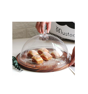 Vente chaude Bois Dessert Gâteau affichage dôme artisanat Mariage Vaisselle En Bois Gâteau Serveur Dôme - Product Image 3