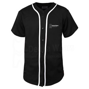 Maillots de baseball pour jeunes à boutons, 100 % polyester, séchage rapide, anti-humidité, faible MOQ, personnalisables avec nom et numéro imprimés - Product Image 1