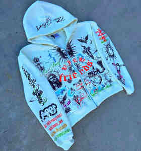 OEM Personnalisé DTF Imprimé Hiver Numérique Solide Sweat à Capuche Streetwear Multicolore Fermeture Éclair Boxy Vintage Hoodies - Product Image 4