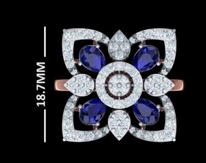 Anillo de Compromiso de Acero Inoxidable Chapado en Oro Rosa de 14K con Moissanita Creada en Laboratorio, Estilo Hip Hop, Bisel Personalizado, Joyería - Product Image 1