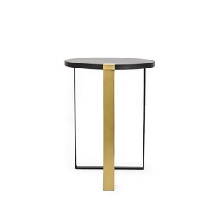 <b>Round</b> Shape <b>Black</b> Gold Metal Accent Side <b>Tables</b> Set for Living Room and Home Furniture High Quality Side <b>Table</b> - Product Image 2