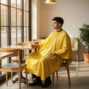 Tablier de Coiffure Personnalisé Cousu Main pour Salon de Coiffure, 100% Polyester Imperméable, Taille Ajustable, Écologique - Product Image 3