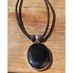 Collar de ónix negro de Plata de Ley 925, colgante de piedras preciosas hecho a mano, regalo de moda para su NL0007-GS - Product Image 2