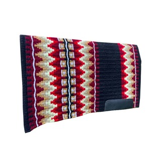 Tapis de selle western multicolore à motif Navajo, tissé à la main en laine, contourné, confortable et durable, pour cheval - Product Image 1