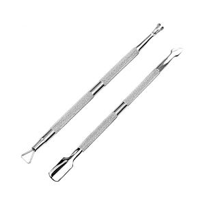 Poussoir à cuticules professionnel et cuillère nettoyeur d'ongles double face en acier inoxydable et nettoyeur d'ongles pour le soin des ongles - Product Image 5