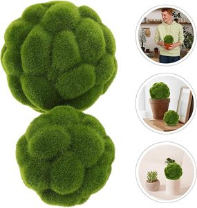 Amazing Green Metal Moss Ball Home Decor Artistic <b>Table</b> Centrepiece for Living Room Bedroom Artificial Plant Decorative Ball - Product Image 5