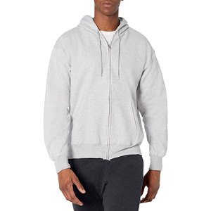 Sweat à capuche zippé pour homme en molleton 100% coton de qualité supérieure, motif uni, streetwear d'automne, fermeture éclair intégrale, personnalisable - Product Image 5