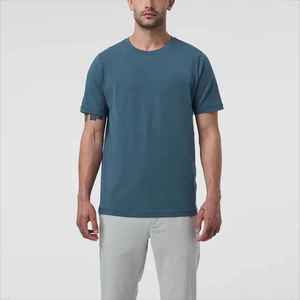 Personalizado libre de impuestos DDP línea de envío de lujo de tela Pima algodón Lycell Camiseta cómoda de manga corta Camiseta - Product Image 6