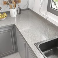 Comptoirs en granit noir 100 % naturel, fabriqués à la main, demi-dalle, polis double face, lourds, pour villa moderne