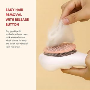 Simpatico gatto a forma di zampa con un clic con pulsante di rilascio per la rimozione dei peli in pelliccia profonda spazzola per la rimozione del pettine - Product Image 6