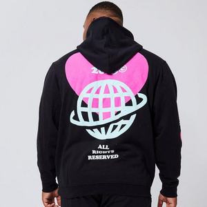 Logo d'impression bouffée lourd personnalisé recadrée-Pull français éponge vierge-Sweats à capuche unis de plus de taille pour hommes du Pakistan - Product Image 2
