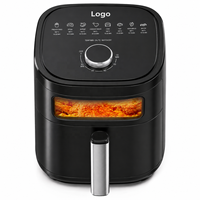 Friteuse à air numérique OEM ODM 4L 5L 6L 8L 12L avec fenêtre visible et écran tactile, sans huile, pour cuisine domestique