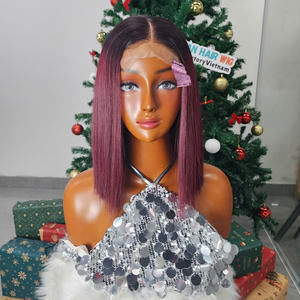 Vietnamese 100% Virgin Remy Human Hair Wig Machine Double Weft Bone Straight Color No <b>Tangle</b> No Shedding Wholesale Price - Product Image 1