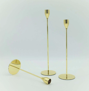 Popular Design Brass Candlesticks Pillar Stand Wholesale Christmas Decorating Item Wholesale Supplier - Product Image 3