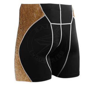 <b>Men's</b> Eco-Friendly Cotton Compression Workout <b>Shorts</b> with Comfortable <b>Elastic</b> <b>Waistband</b> Casual Style for Fitness Gym-Wholesale - Product Image 2