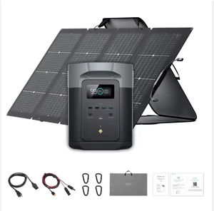 Portable <b>Solar</b> <b>Generator</b> 2048Wh LiFePO4 Battery Power Station 3400W AC 220W <b>Solar</b> Panel Outdoor Backup Energy Kit - Product Image 2