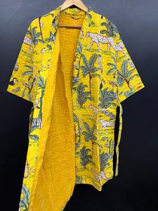 Chaquetas acolchadas Kantha hechas a mano indias 100% algodón a rayas ropa de invierno regalo de Navidad para ella - Product Image 4