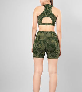 Conjuntos Deportivos de 2 Piezas para Mujer al por Mayor, Último Diseño de Yoga sin Costuras, Transpirables, Ligeros, Shorts y Mallas sin Tirantes - Product Image 4