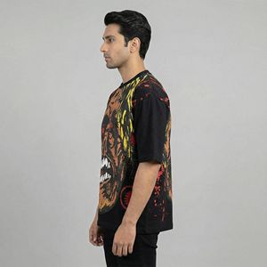 เสื้อยืดคอกลมทรงหลวม ผ้าคอตตอน/ใยไผ่คุณภาพสูง หนา 220 กรัม ระบายอากาศได้ดี ไซส์ใหญ่พิเศษ สำหรับผู้ชาย - Product Image 2