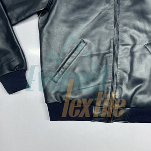 Chaqueta Clásica de Piel de Oveja para Hombre, Estilo Urbano, Cuello Mao, Cierre de Cremallera, Transpirable, Impermeable, Reversible - Product Image 3