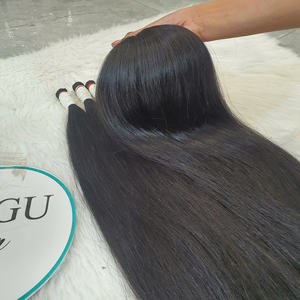 Accessoires de cheveux humains de couleur noire en gros mélangés cheveux humains vierges bruts non transformés en vrac pour femmes noires - Product Image 3